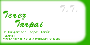 terez tarpai business card